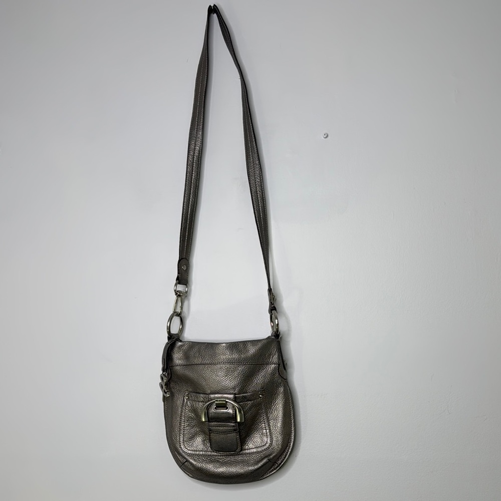 B. Makowsky Silver Crossbody Bag with Adjustable Strap - Picture 4 of 16